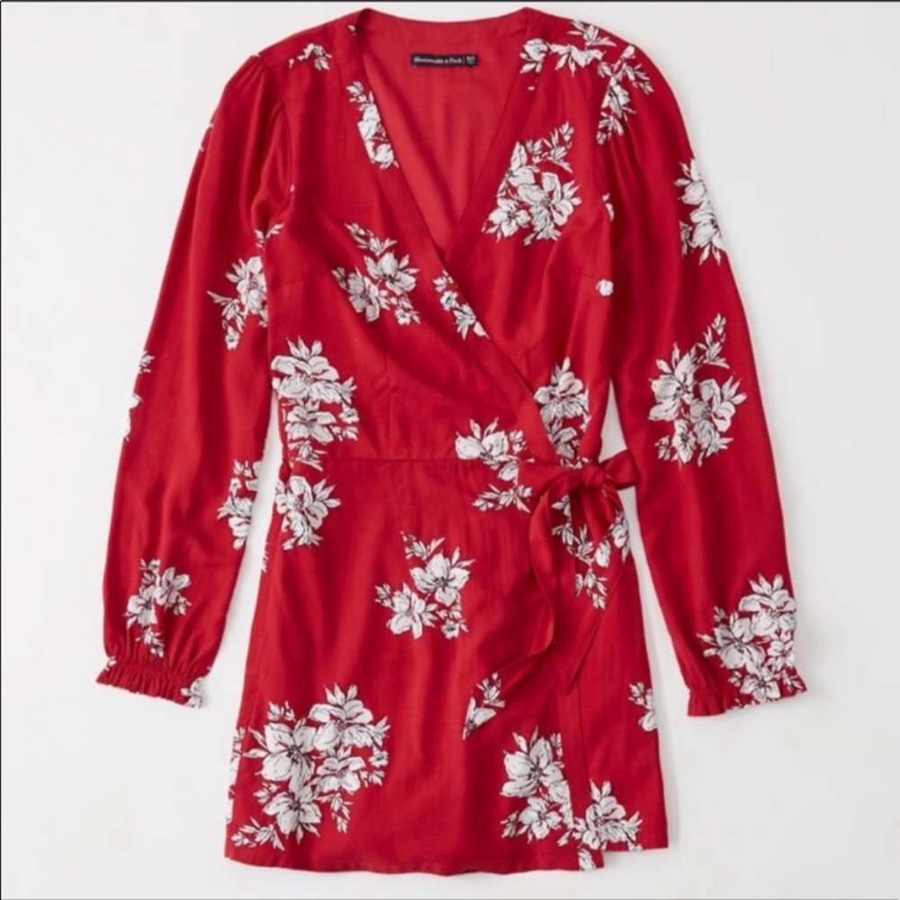 Abercrombie & Fitch Red Floral Romper
